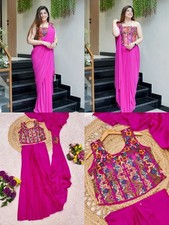 Ready-to-Wear Designer Saree for Adults Bollywood Party and Indian Pakistani Wed