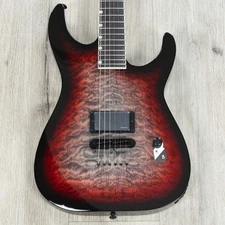 ESP LTD JM-I Guitar, Quilted Maple Top, Fishman Fluence Modern, Deep Blood Moon