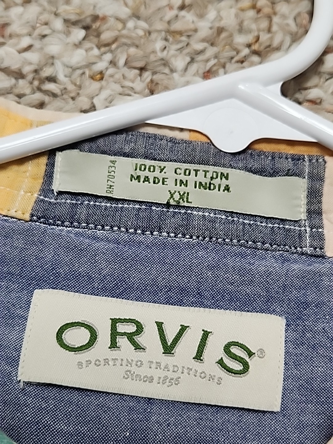 Orvis Madras Patchwork Colorfull Fly Fishing Shir… - image 3