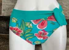 Women  s floral tie bikini bottoms briefs size 14