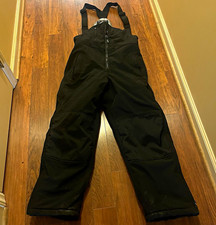 RefrigiWear Insulated Black Bib Overalls Polyester Canvas Cold Storage 0495R