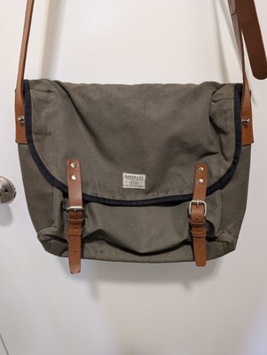 Sandqvist Messanger Bag Cotton Canvas With Leather Strap 