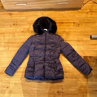 Regatta Damen Steppjacke kurz blau Kapuze Fellbesatz RV Taschen Gr. M
