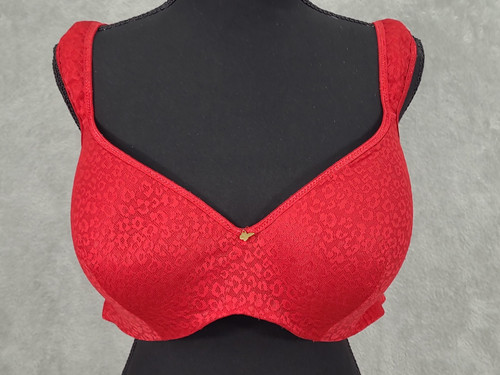 Ashley Stewart Butterfly Bra Red Sz 40DD Double Strap
