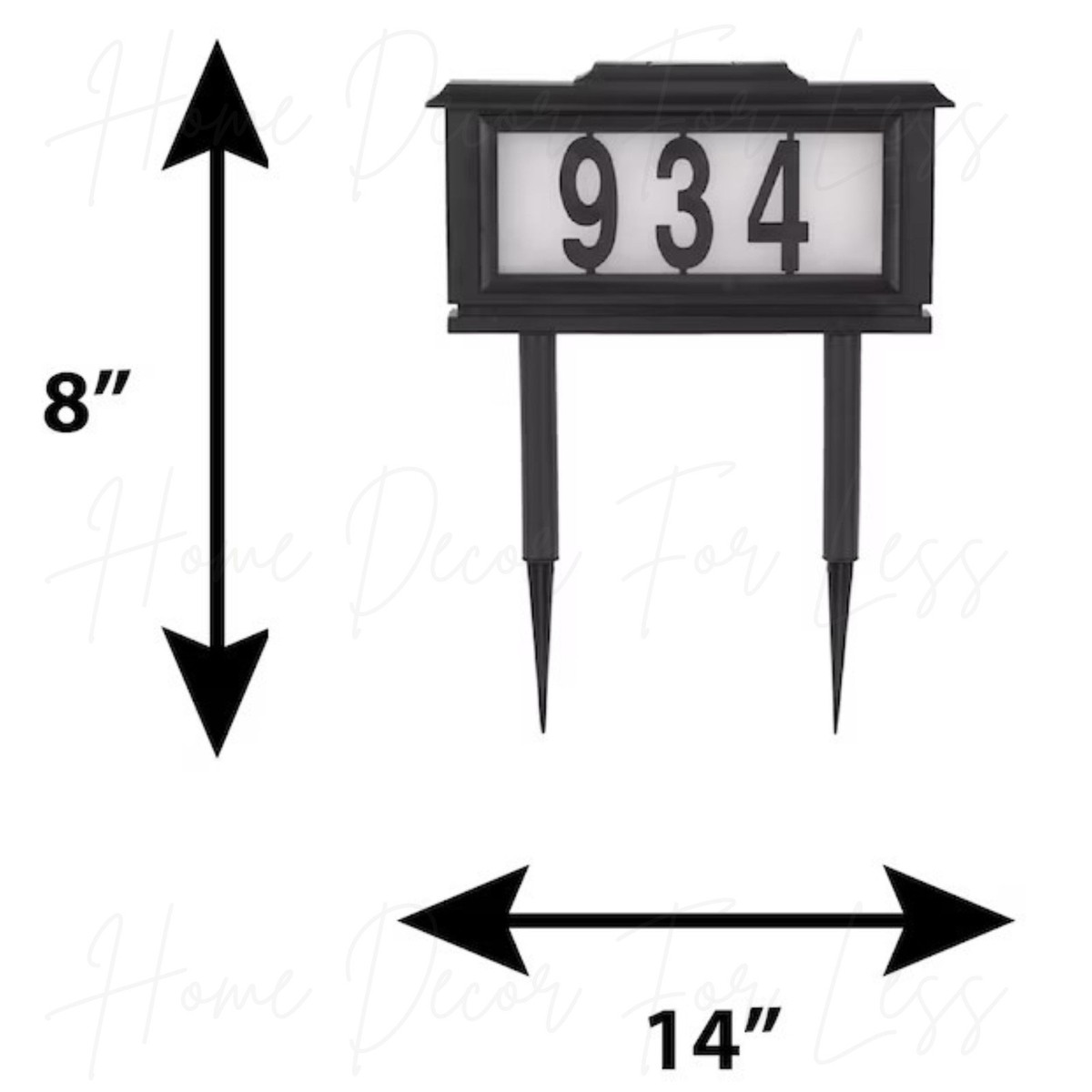 表札☆our 150☆ Solar LED House Address Number Sign Yard Stake Outdoor Lighted