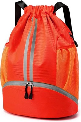 Veki Sport Rucksack mit Kordelzug, Turnbeutel Wasserdicht für Damen und Herren, 