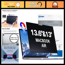 Magnetic Privacy Screen Filter for MacBook Air 13.6" 2022-2026, Anti-Glare, Anti