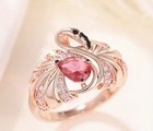 Rose Gold Flamingo Ring Size 7 New — photo 1