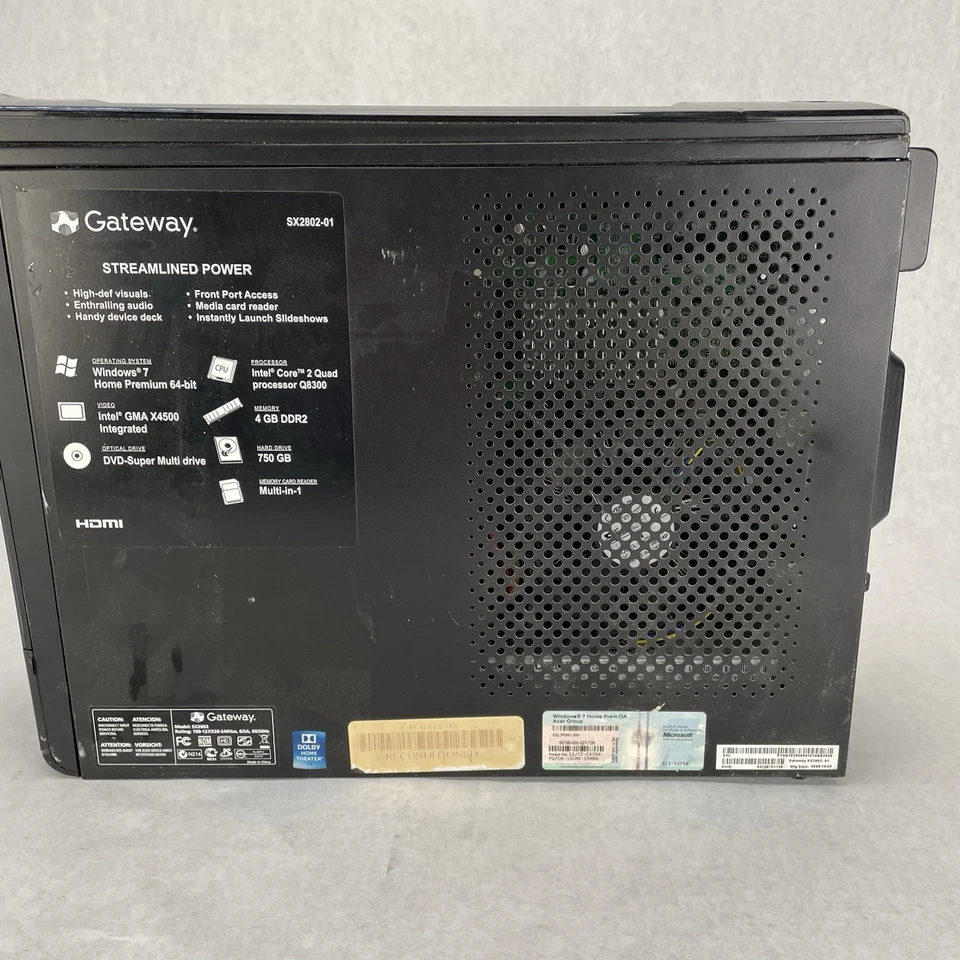 Gateway SX2802 SFF Core 2 Quad Q8300 2.50 GHz 4 GB RAM No HDD No OS - Image 4 of 4