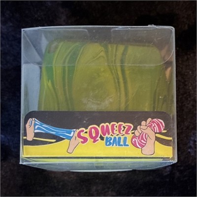 Squeez Ball Green Yellow Swirl Tactile Squeeze/Stretch Toy, MPN CE