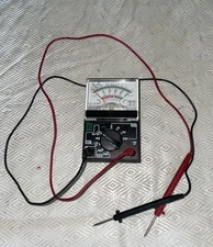 Analog Multimeter 1990 EPI Micronta Style 22-204U AC/DC Volt Ohm Tester Probes