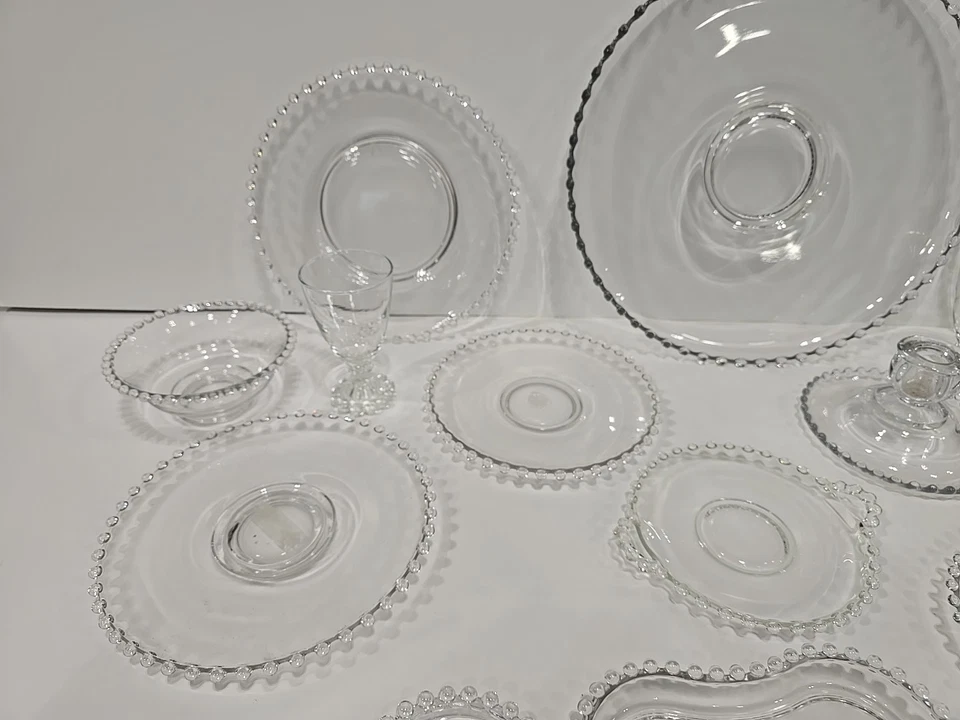 Candlewick Boopie de vidrio imperial vintage como nuevo sin astillas (lote de 16 piezas) Foto 2 de 4