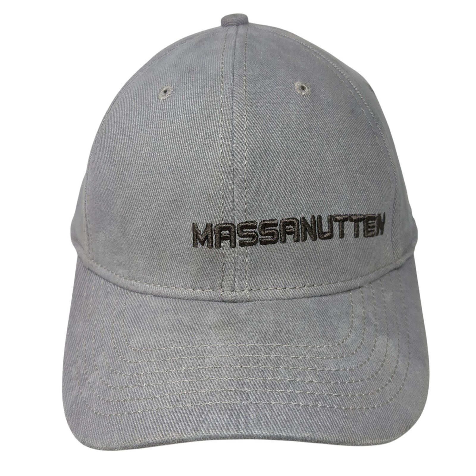 Massanutten Fitted Baseball Hat Solid Gray One Si… - image 1