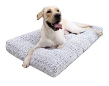 KSIIA Washable Dog Bed Deluxe Plush Dog Crate Beds Comfy Kennel Pad Anti-Slip Pe