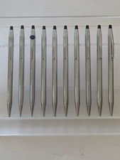 vtg 10x Chrome Cross Century Classic Ballpoint Pen Pencil Lot