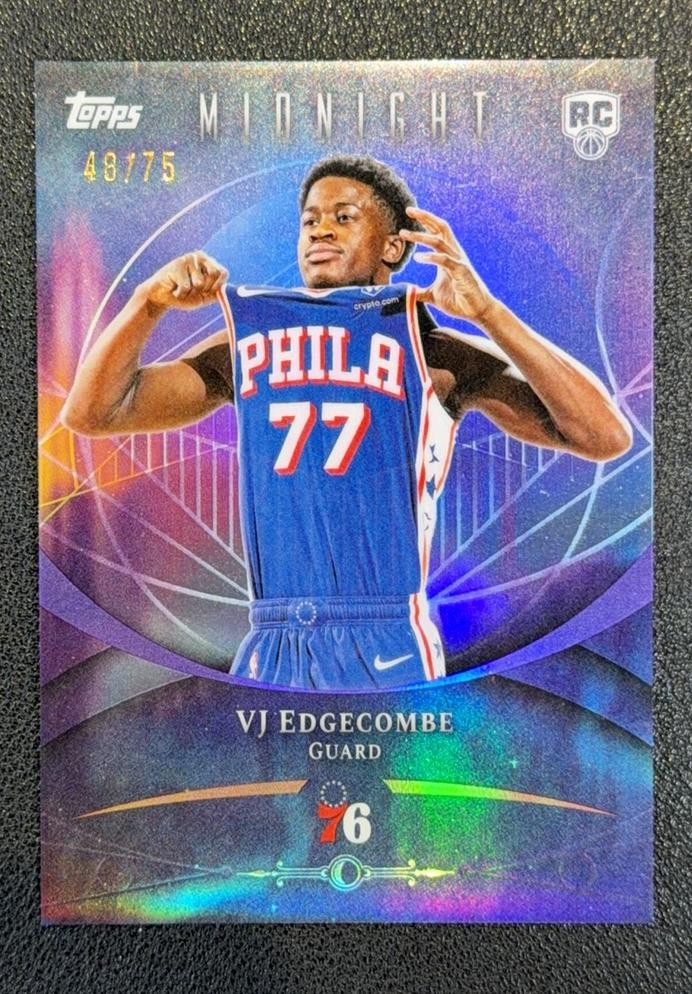 2025-26 Topps Midnight vj Edgecombe RC Rookie #63 Dusk /75