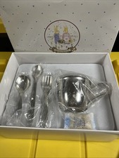 Baby Feeding Set Briar Patch Cup Spoons Fork 5 Pieces Silver Plate. UOIL