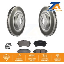 Coated Disc Brake Rotors And Semi-Metallic Pads Front Kit For Jaguar E-Pace