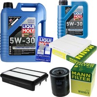 Mann Inspektionspaket 6L Liqui Moly Longtime 5W-30 FüR Mitsubishi Outlander 2.2
