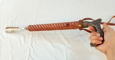Classic Wooden Shoe Horn with Elephant Brass Handle Antique-Style Footwear Aid