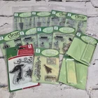 Studio G Clear Rubber Cling Mini Stamps Christmas Lot Of 10 Pks W/ 2 Blocks New