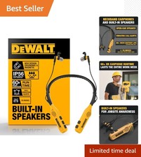 DEWALT Heavy Duty 2-In-1 Neckband Bluetooth Headphones W/Built-In Speakers, Jobs