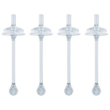 NUK Learner Cup Soft Silicone Replacement Straws, 4-Pack, 4 Pack, Clear