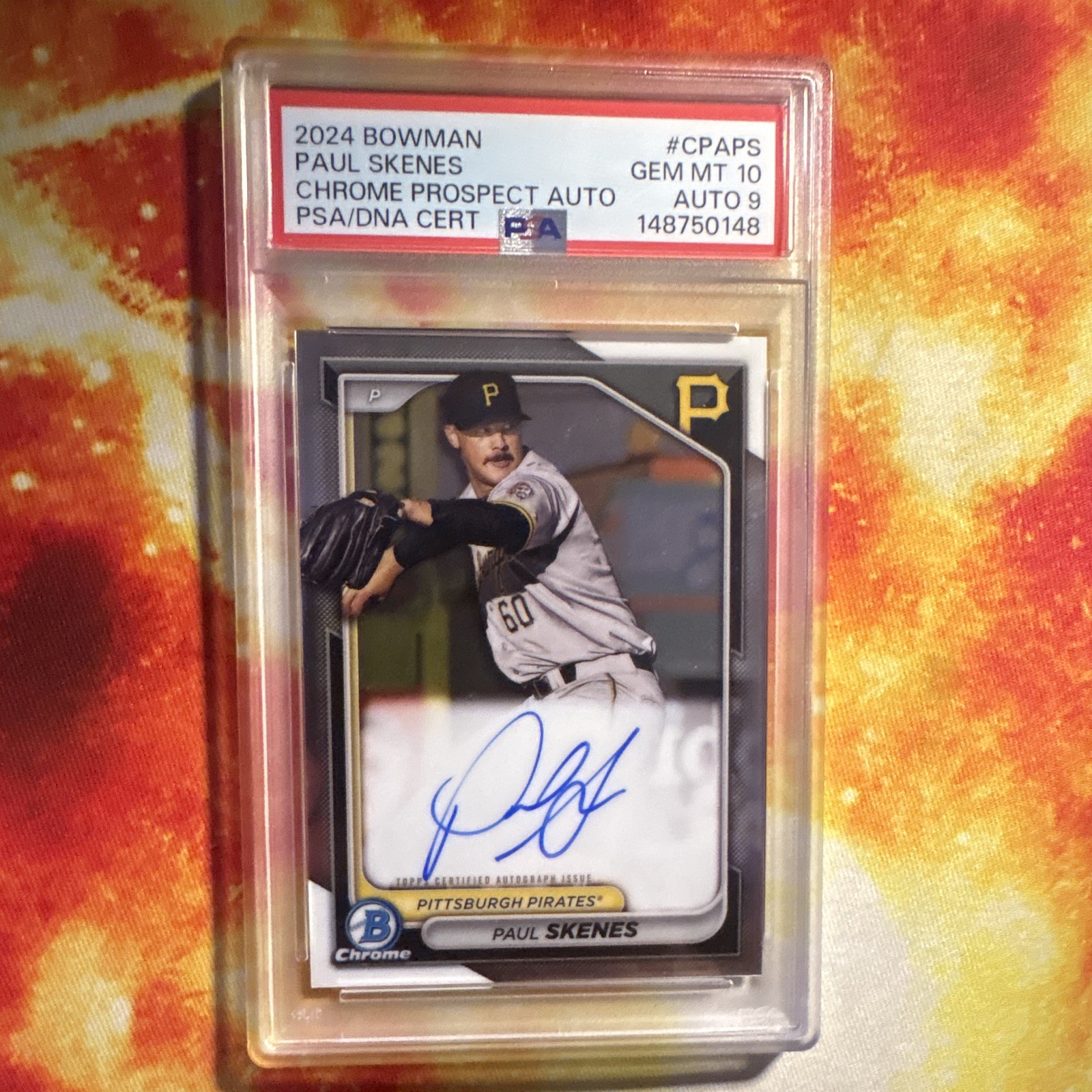 Paul Skenes Autographed Signed Pittsburgh Pirates Bowman 2024 