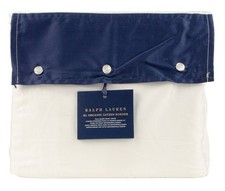 Ralph Lauren Home Sateen Border Full / Queen Duvet Cover Polo Navy 92 x 96 in