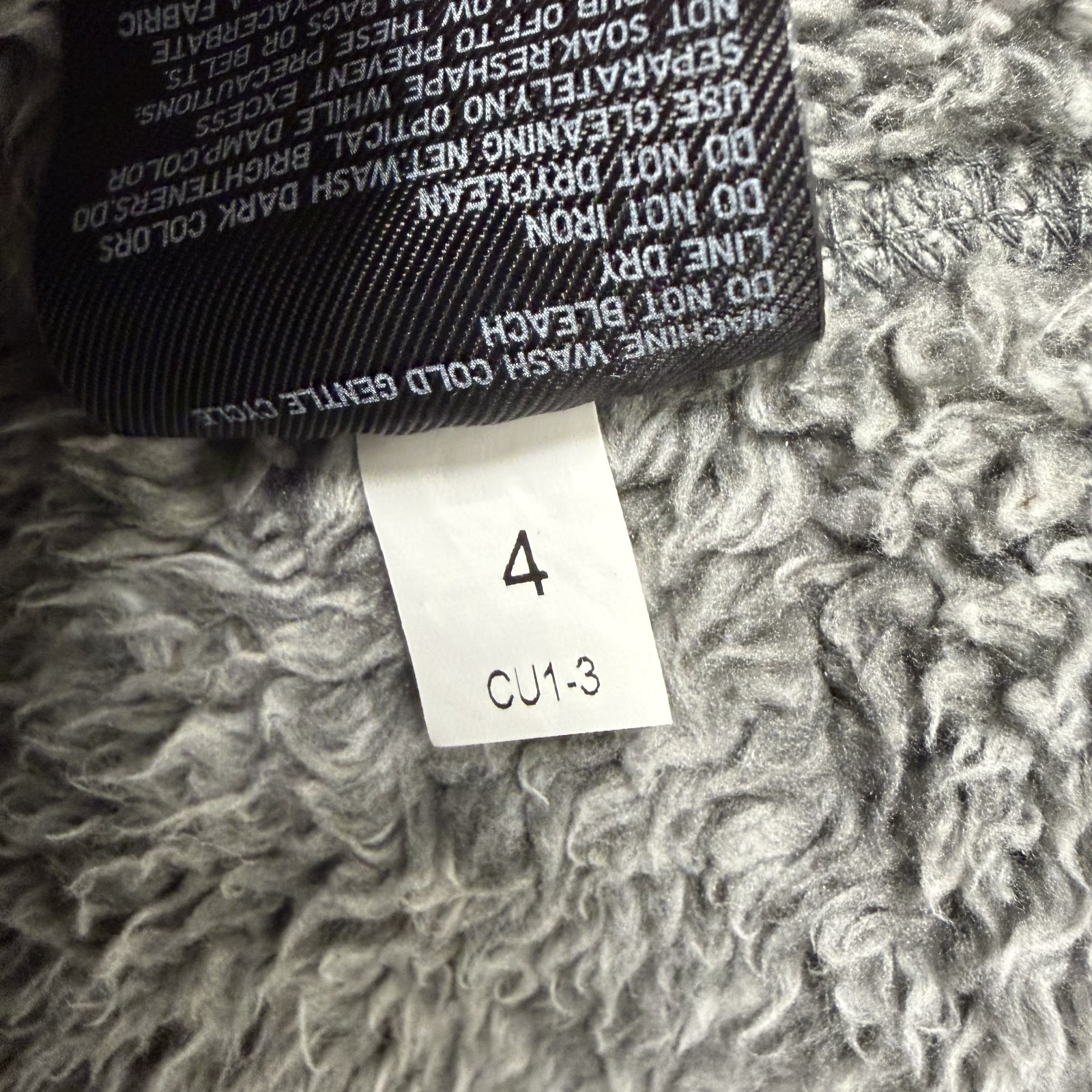 Uniqlo Pile Lined Fleece Men's Full Zip Light Gray Jacket Size Large thumbnail 6