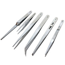Multipurpose Tweezers Set 6 Pcs Jewelry Watchmakers Beading Repair Hobby Tool