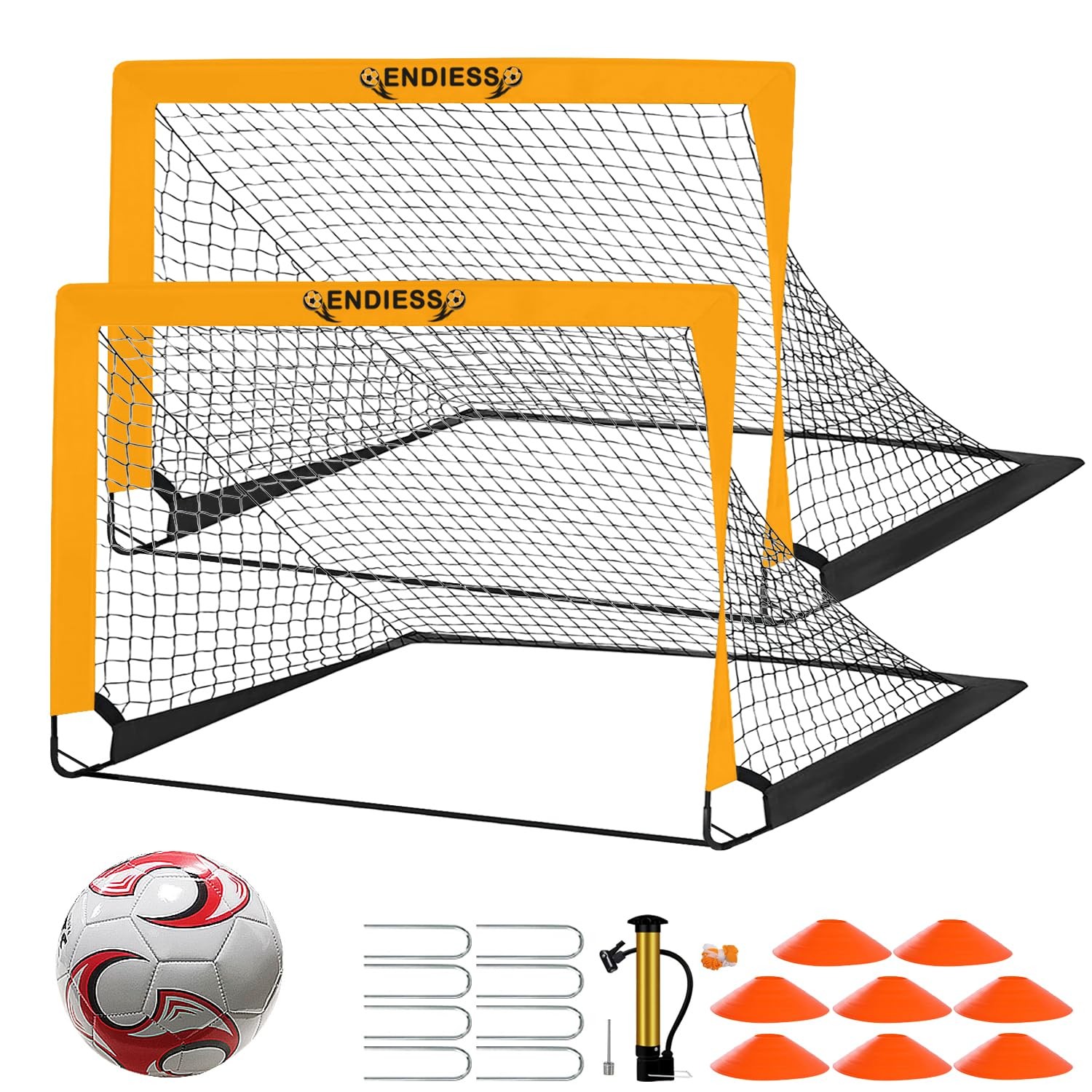 Soccer Goals 2 of 4' x 3' Pop Up Soccer Goal Training Equipment, Portable Soc...