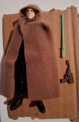 VINTAGE KENNER SW LOOSE LUKE JEDI KNIGHT COMPLETE GREEN SABER STITCH CAPE TW COO