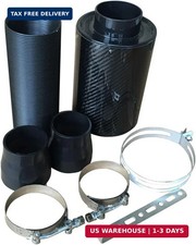 Universal Induction Pipe Hose Kit Intake Air Filter, Universal Car 3" Carbon Fib