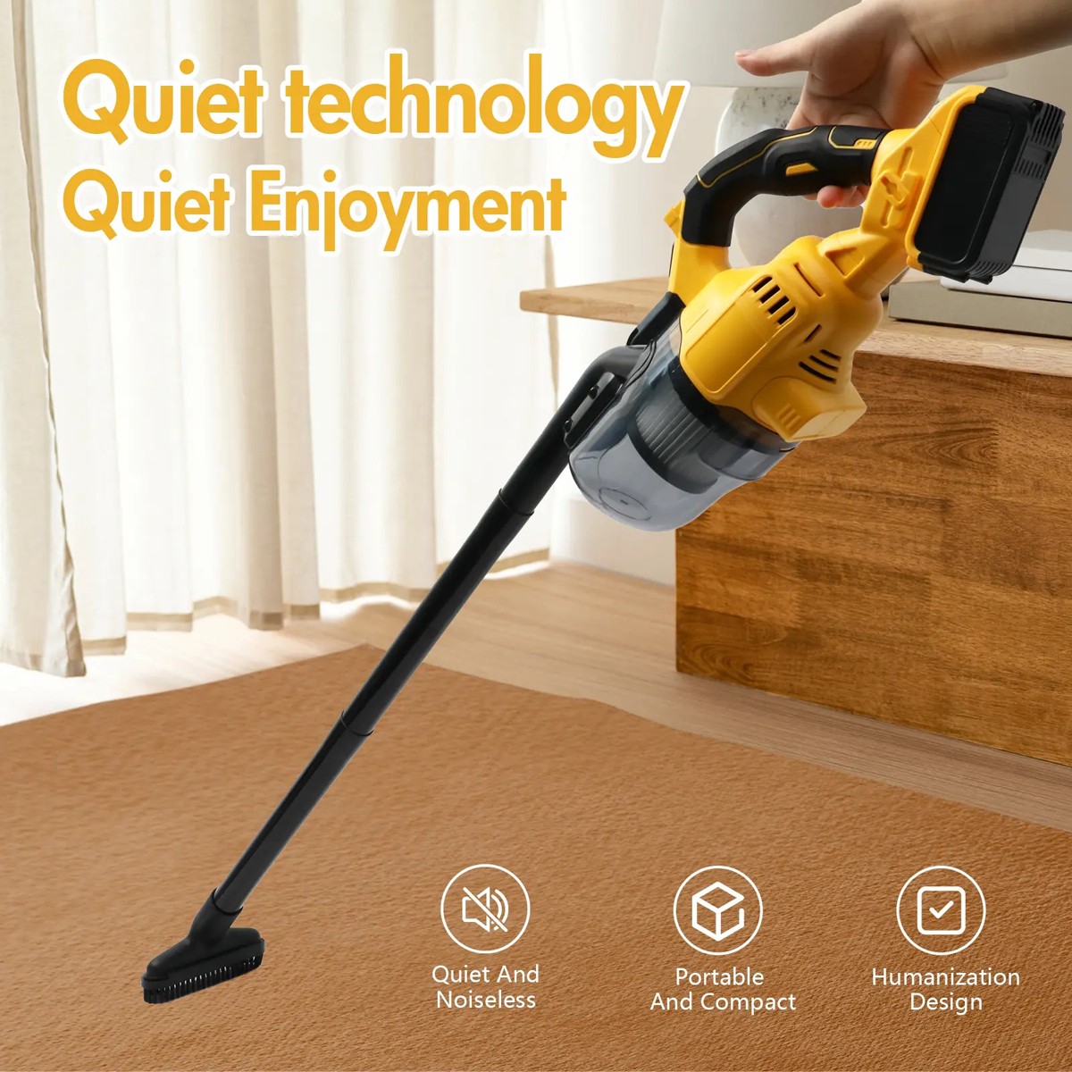 Electric Stick Vacuum Cleaner Cordless Handheld for Home for DeWalt 20V Battery