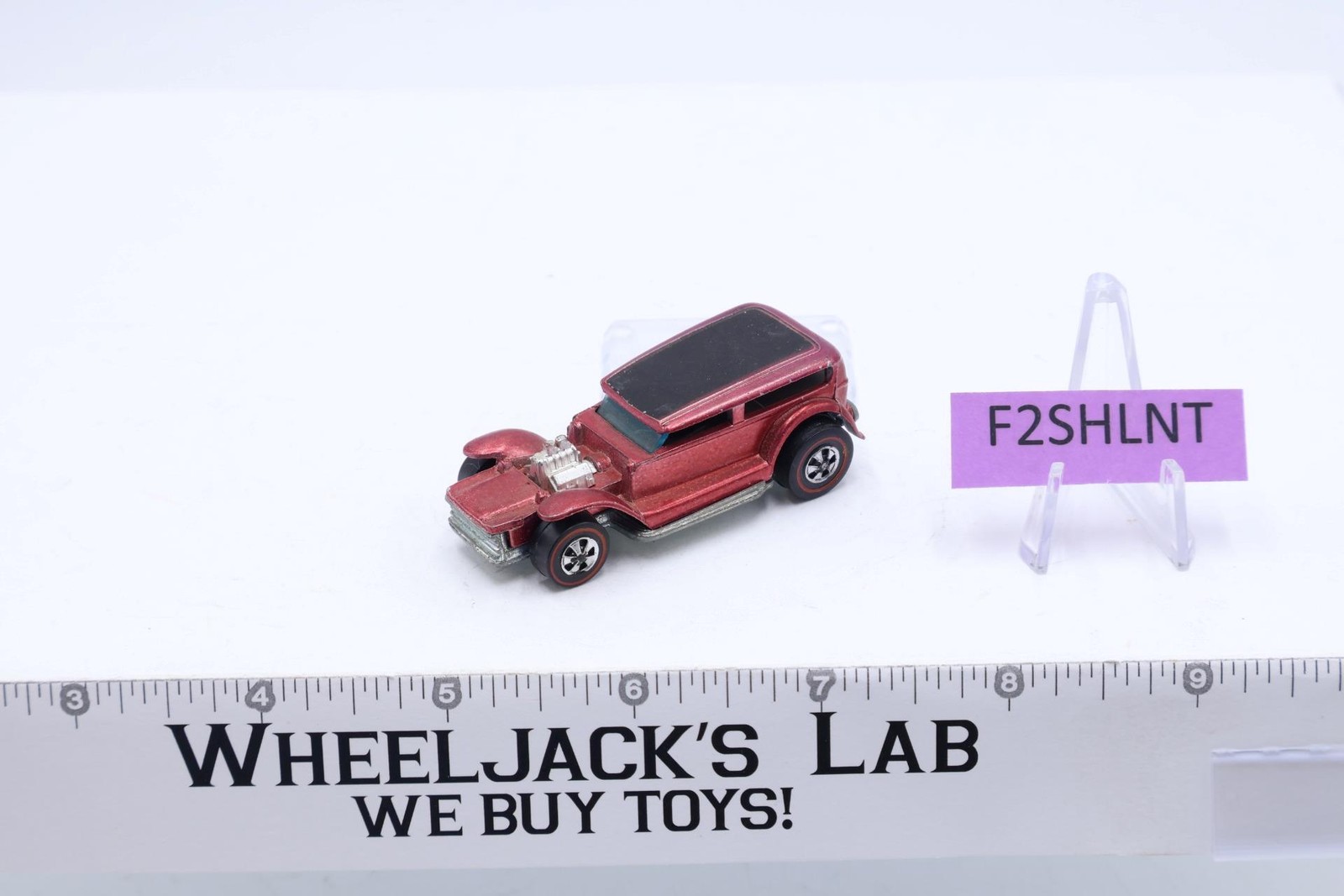 The Demon Red w/ Black Roof 1969 1970 Hot Wheels Mattel Vintage Redline RL