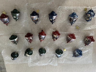 #ad #ad Thomas Kinkade Lamplight Lane Hawthorne Village Ornament Lot 17 Lighted Bells $175.00