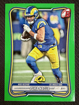 2026 Bowman Puka Nacua Los Angeles Rams Neon Green /99