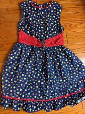 Adorable Vintage MCM Little Girl  s Dress Flower Power And Mushrooms Retro Hippy