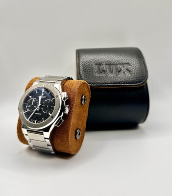 LUX Real Leather Travel Watch Case   Elegant Storage for Luxury Timepieces