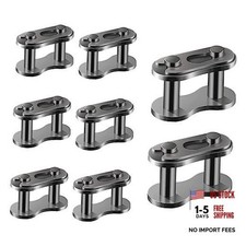 Pack-10 420 Chain Master Link Roller, Steel Alloy Heavy Duty Roller Chain