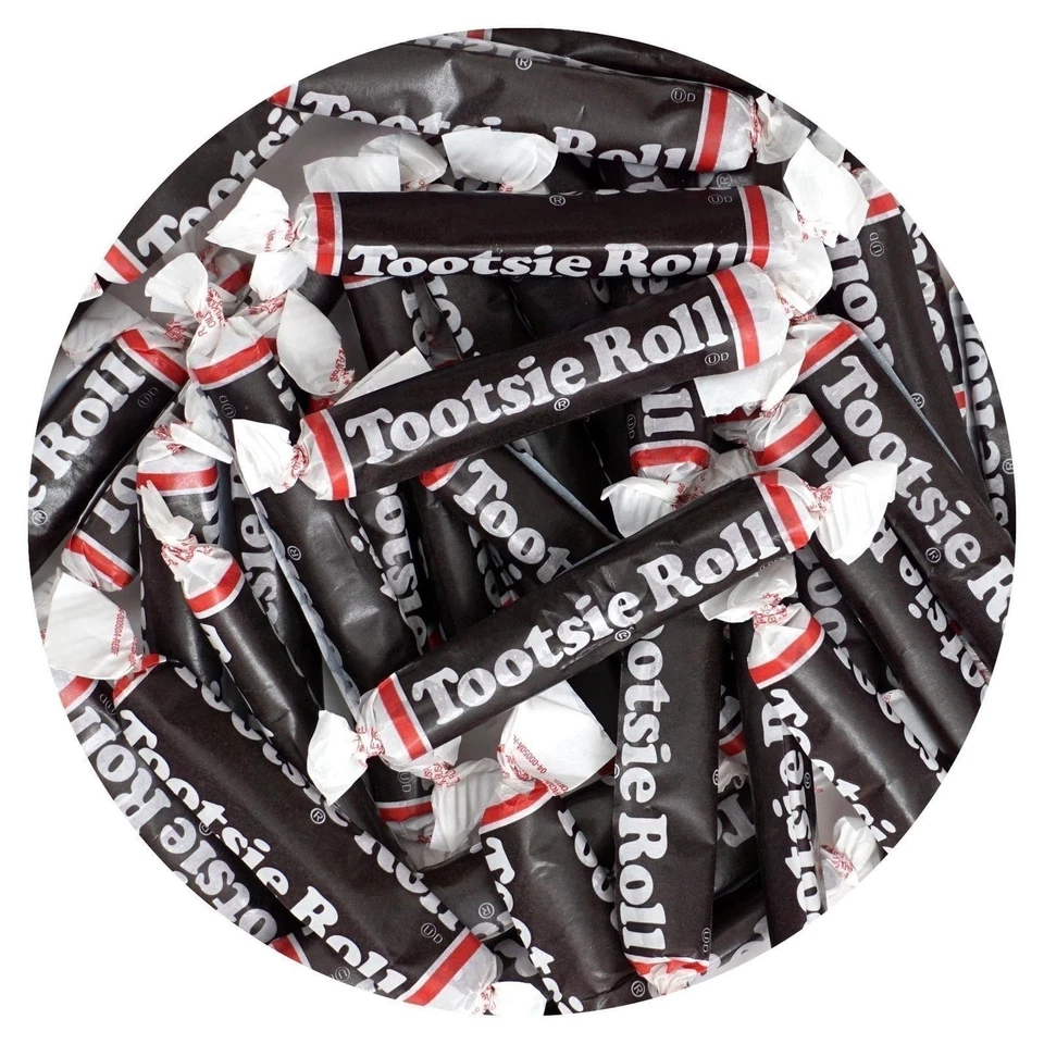 THE HAMPTON CANDY COMPANY Tootsie Rolls Large, 1lb Bulk Bag (Approx 40 Pieces), Big Tootsie Rolls,...