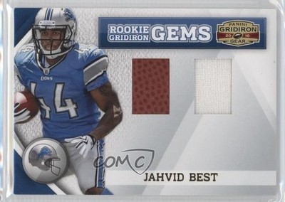 2010 Panini Gridiron Gear Gems Combos Materials 15/25 Jahvid Best Rookie RC 0c3
