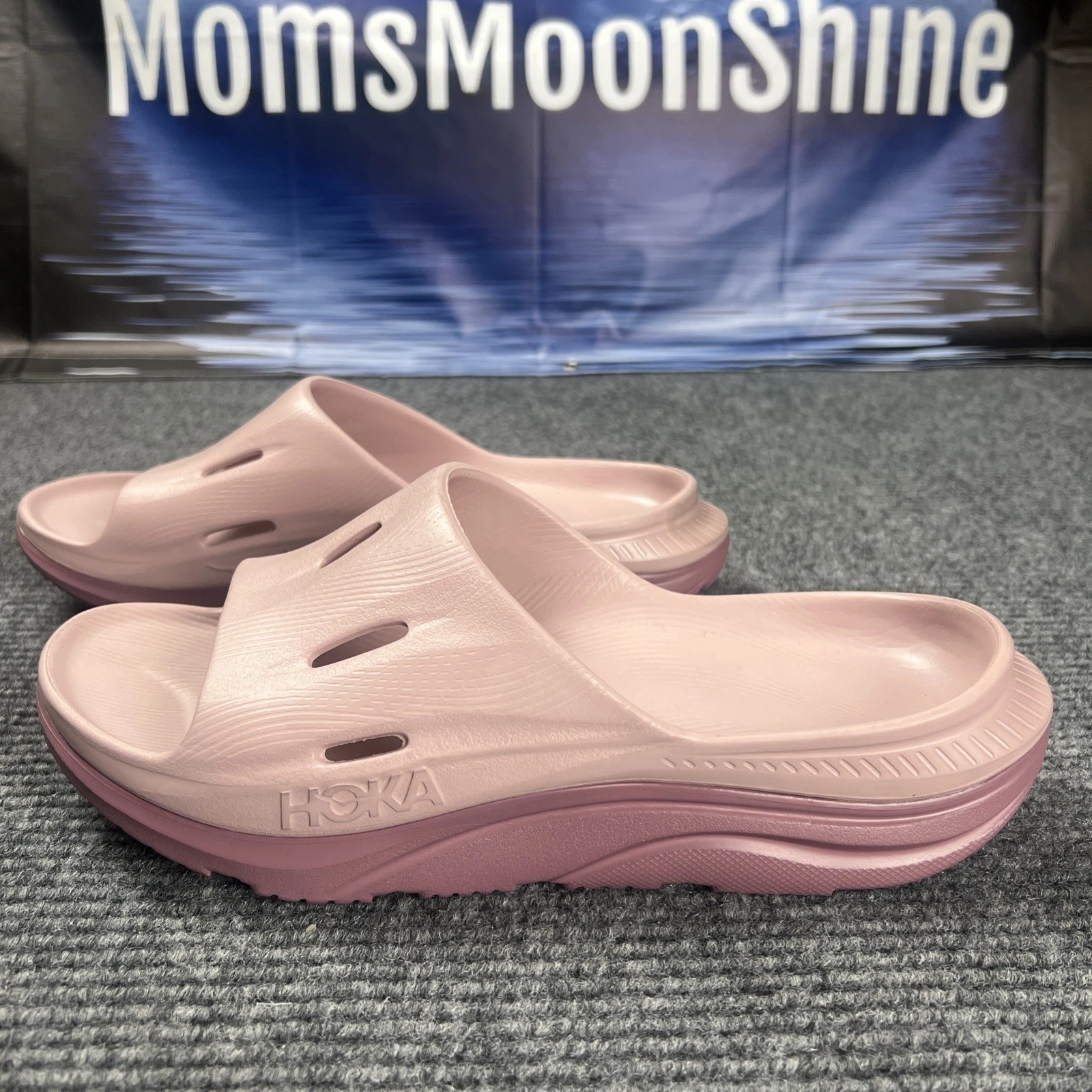 HOKA ONE ONE Hoka U Ora Slide 3 Recupero Lilla Due Tonalità Taglia Donna 12 Uomo 10 Malva Pallida