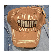 KB ETHOS Jeep Hair Don't Care Brown Adjustable Baseball Cap Women's