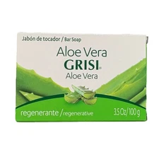 Grisi Aloe Vera Natural Soap Bar Protects, Regenerates & Moisturizes Skin. 3.5Oz