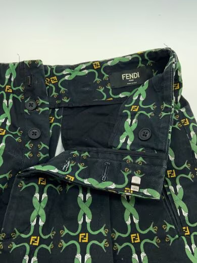 FENDI/L/SNAKE SHORTS/Size 44/Cotton/Black/All-over Pattern/FB0434 A6U2/Faded thumbnail 3