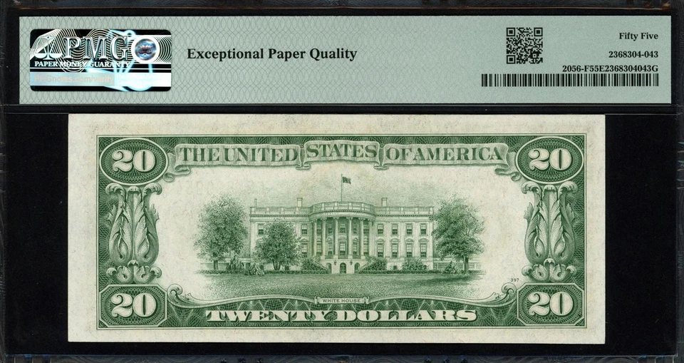 1934B $20 Atlanta FRN Federal Reserve Note Fr. 2056-F VINSON! - PMG AU 55 EPQ! - Image 2 of 2