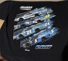 2017 Hendrick Motorsports Black HMS Team Mens Size LG T-Shirt Used HMS