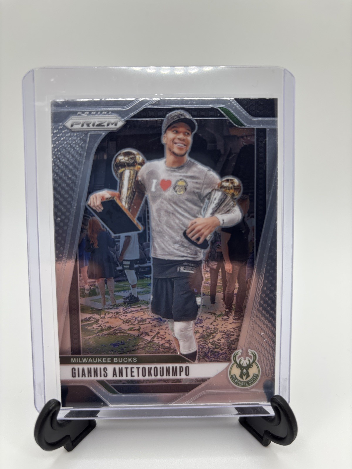 2024-25 Panini Prizm Giannis Antetokounmpo Image Variation #85 Bucks SSP trophy 